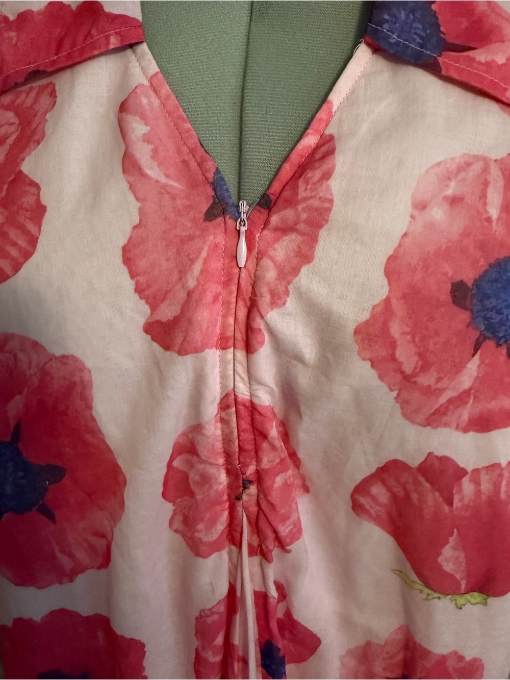 Pink Floral Montauk Maxi Dress with Bold Poppy Print - Picture 9 of 9